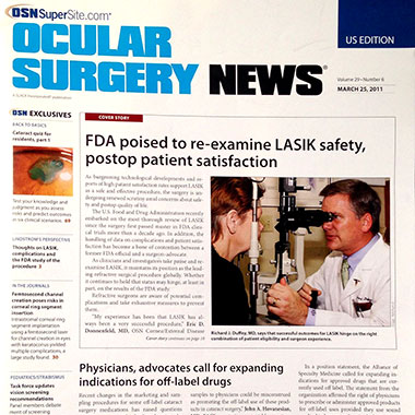Richard Duffey, MD featured in Ocular Surgery News in March 2011